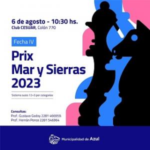 Se realizará la 4ta fecha del torneo regional de ajedrez “Prix Mar y Sierras”